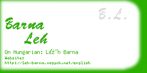 barna leh business card